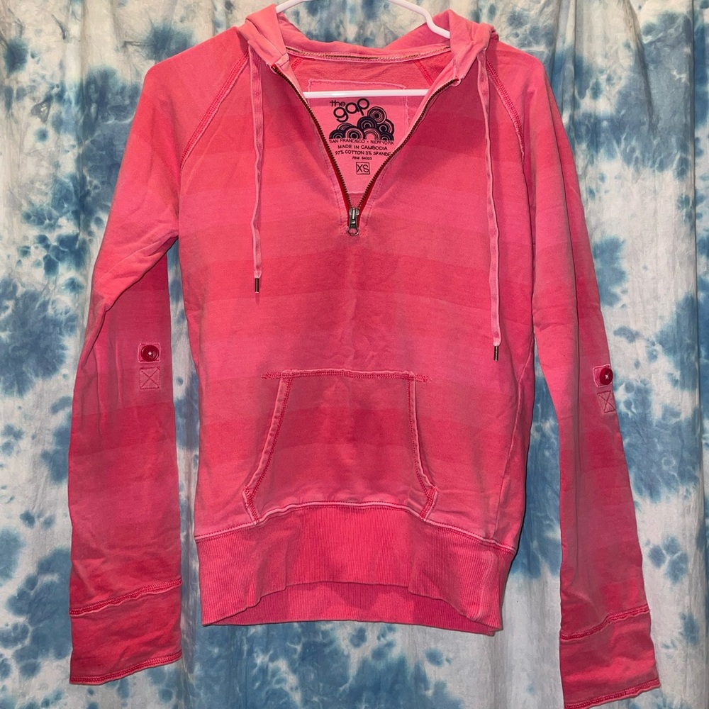 Gap three-quarter zip hoodie.